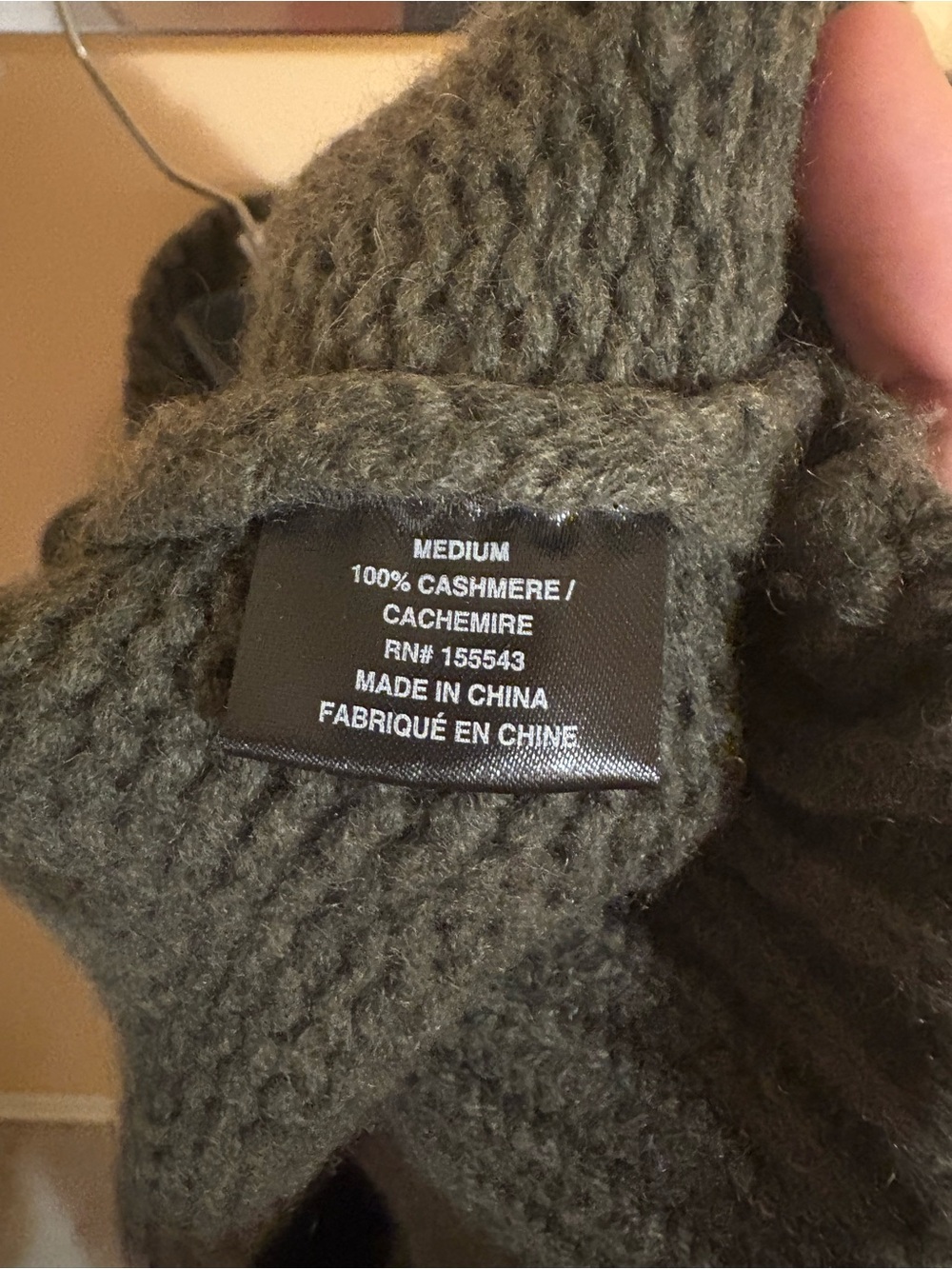 Sablyn olive green cashmere turtleneck sweater - Picture 5 of 6